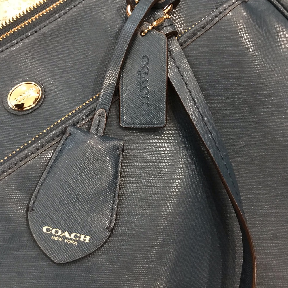 ‼️SOLD‼️ Coach Teal Purse Crossbody Strap - Picture 7 of 8
